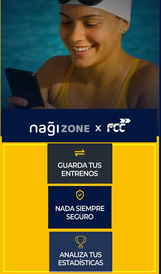 NagiZone app para consultar historial de natación